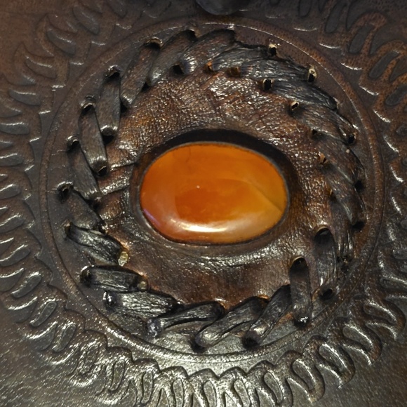 ♥️BUY 2 GET 1 FREE  EARTHBOUND Handmade Leather Journal God's Eye ~ 6" x 9" - Picture 8 of 9